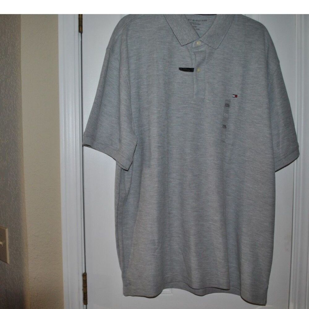 Men's Tommy Hilfiger Gray Polo Shirt size XXL New with Tags